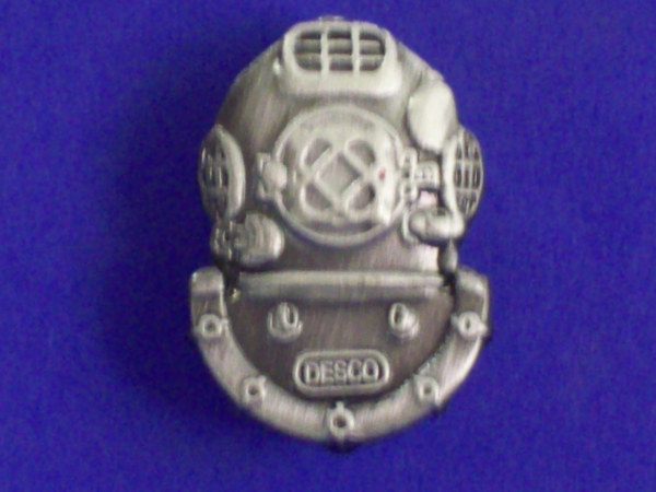 Textured Nickel Mark V Helmet Lapel Pin